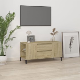 Mueble para TV madera contrachapada roble Sonoma 102x44,5x50 cm Mueble para TV madera contrachapada roble Sonoma 102x44,5x50 cm