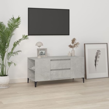 Mueble de TV madera contrachapada gris hormigón 102x44,5x50 cm en Muebles TV | Comprar online en Foro24