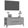 Mueble de TV madera contrachapada gris Sonoma 102x44,5x50 cm