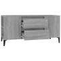 Mueble de TV madera contrachapada gris Sonoma 102x44,5x50 cm
