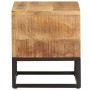 Mesa auxiliar de madera de mango rugosa 30x30x33 c