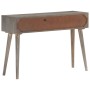 Solid gray mango wood console table 110x35x75 cm by vidaXL, Side tables - Ref: Foro24-321807, Price: 141,06 €, Discount: %