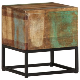 Mesa auxiliar de madera maciza reciclada 30x30x33 