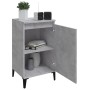 Mesita de noche madera contrachapada gris hormigón 40x35x70 cm