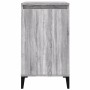 Mesita de noche madera contrachapada gris Sonoma 40x35x70 cm