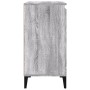 Mesita de noche madera contrachapada gris Sonoma 40x35x70 cm