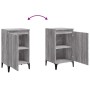 Mesita de noche madera contrachapada gris Sonoma 40x35x70 cm