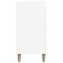 Mesita de noche madera contrachapada blanca 40x35x70 cm