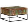 Mesa de centro madera maciza reciclada 68x68x41 cm