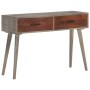 Solid gray mango wood console table 110x35x75 cm by vidaXL, Side tables - Ref: Foro24-321807, Price: 141,06 €, Discount: %