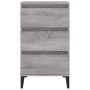 Mesita de noche madera contrachapada gris Sonoma 40x35x70 cm