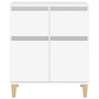 Aparador de madera contrachapada blanco 60x35x70 cm