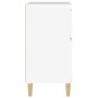 Aparador de madera contrachapada blanco 60x35x70 cm