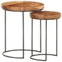 Set of 2 solid acacia wood and steel coffee tables by vidaXL, Coffee table - Ref: Foro24-321706, Price: 115,11 €, Discount: %