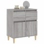 Aparador de madera contrachapada gris Sonoma 60x35x70 cm