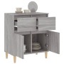 Aparador de madera contrachapada gris Sonoma 60x35x70 cm