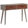 Solid gray mango wood console table 110x35x75 cm by vidaXL, Side tables - Ref: Foro24-321807, Price: 141,06 €, Discount: %