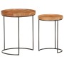 Set of 2 solid acacia wood and steel coffee tables by vidaXL, Coffee table - Ref: Foro24-321706, Price: 122,11 €, Discount: %