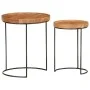 Set of 2 solid acacia wood and steel coffee tables by vidaXL, Coffee table - Ref: Foro24-321706, Price: 115,11 €, Discount: %