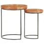 Set of 2 solid acacia wood and steel coffee tables by vidaXL, Coffee table - Ref: Foro24-321706, Price: 115,11 €, Discount: %