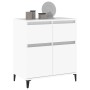 Aparador de madera contrachapada blanco 60x35x70 cm
