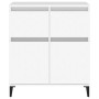 Aparador de madera contrachapada blanco 60x35x70 cm
