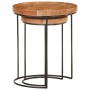 Set of 2 solid acacia wood and steel coffee tables by vidaXL, Coffee table - Ref: Foro24-321706, Price: 122,11 €, Discount: %