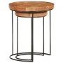Set of 2 solid acacia wood and steel coffee tables by vidaXL, Coffee table - Ref: Foro24-321706, Price: 115,11 €, Discount: %