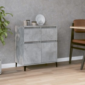 Aparador de madera contrachapada gris hormigón 60x35x70 cm Aparador de madera contrachapada gris hormigón 60x35x70 cm