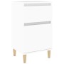 vidaxL Mesita de noche blanca 40x35x70 cm