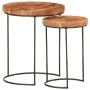 Set of 2 solid acacia wood and steel coffee tables by vidaXL, Coffee table - Ref: Foro24-321706, Price: 115,11 €, Discount: %