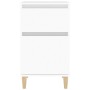 vidaxL Mesitas de noche blancas 2 uds 40x35x70 cm