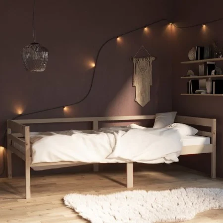 Bettgestell aus massivem Kiefernholz, 90 x 200 cm von vidaXL, Betten und Lattenroste - Ref: Foro24-322051, Preis: 113,81 €, R...