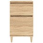 Mesitas de noche 2 uds color roble sonoma 40x35x70 cm