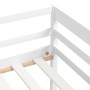 Estructura de cama de madera maciza de pino blanca