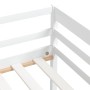 Solid white pine wood bed frame 90x200 cm by vidaXL, Beds and slatted bases - Ref: Foro24-322052, Price: 122,88 €, Discount: %