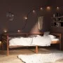 Solid pine wood bed frame honey brown 90x200 cm by vidaXL, Beds and slatted bases - Ref: Foro24-322053, Price: 69,36 €, Disco...