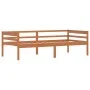 Solid pine wood bed frame honey brown 90x200 cm by vidaXL, Beds and slatted bases - Ref: Foro24-322053, Price: 69,36 €, Disco...