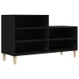 Mueble zapatero madera contrachapada negro 102x36x60 cm