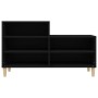Mueble zapatero madera contrachapada negro 102x36x60 cm