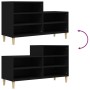Mueble zapatero madera contrachapada negro 102x36x60 cm