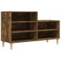 Mueble zapatero madera contrachapada roble ahumado 102x36x60 cm