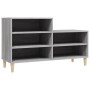 Mueble zapatero madera contrachapada gris Sonoma 102x36x60 cm