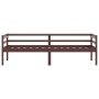 Dark brown solid pine wood bed frame 90x200 cm by vidaXL, Beds and slatted bases - Ref: Foro24-322054, Price: 99,30 €, Discou...
