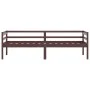 Dunkelbrauner Bettrahmen aus massivem Kiefernholz, 90 x 200 cm von vidaXL, Betten und Lattenroste - Ref: Foro24-322054, Preis...