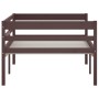 Dark brown solid pine wood bed frame 90x200 cm by vidaXL, Beds and slatted bases - Ref: Foro24-322054, Price: 99,30 €, Discou...