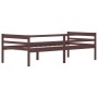 Dark brown solid pine wood bed frame 90x200 cm by vidaXL, Beds and slatted bases - Ref: Foro24-322054, Price: 99,30 €, Discou...
