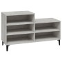 Mueble zapatero madera contrachapada gris hormigón 102x36x60 cm
