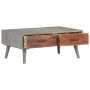 Solid gray rough mango wood coffee table 100x60x40 cm by vidaXL, Coffee table - Ref: Foro24-321808, Price: 156,05 €, Discount: %