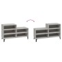Mueble zapatero madera contrachapada gris hormigón 102x36x60 cm